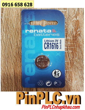 Renata CR1616 _Pin 3v lithium Renata CR1616 chính hãng (Loại vỉ 1viên) _Xuất xứ Thụy Sỹ